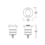 WAC 2071 2" 4.5W LED Colorscaping Bi-Directional Inground Round Light