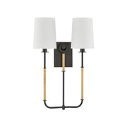Hudson Valley 2072 Glenmont 2-lt 21" Tall Wall Sconce - Aged Brass with Distressed Bronze