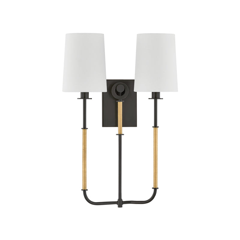 Hudson Valley 2072 Glenmont 2-lt 21" Tall Wall Sconce - Aged Brass with Distressed Bronze