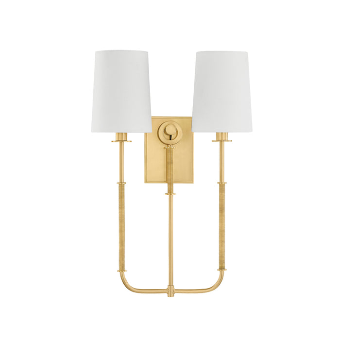 Hudson Valley 2072 Glenmont 2-lt 21" Tall Wall Sconce - Aged Brass