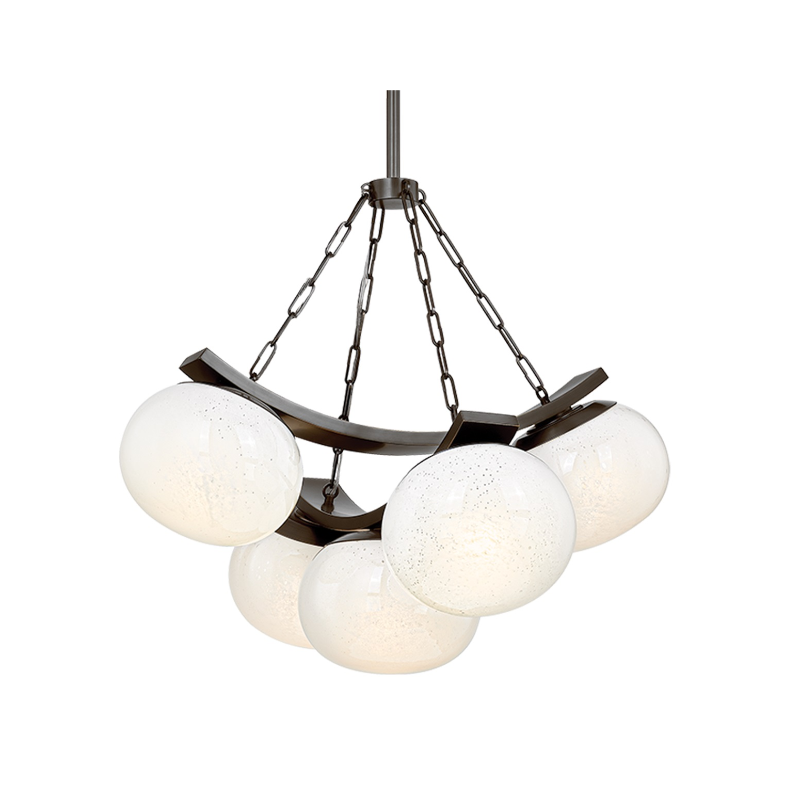 Hudson Valley 2105 Duxbury 5-lt 32" Chandelier - Distressed Bronze