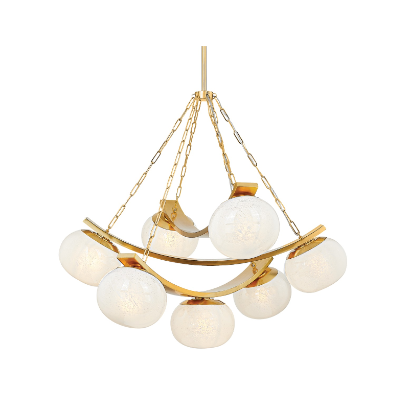 Hudson Valley 2107 Duxbury 7-lt 44" Chandelier - Aged Brass