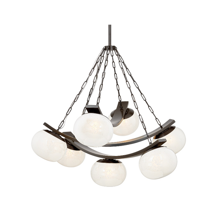 Hudson Valley 2107 Duxbury 7-lt 44" Chandelier - Distressed Bronze