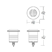 WAC 2121 2" 4.5W LED Colorscaping Round Louver Inground Light