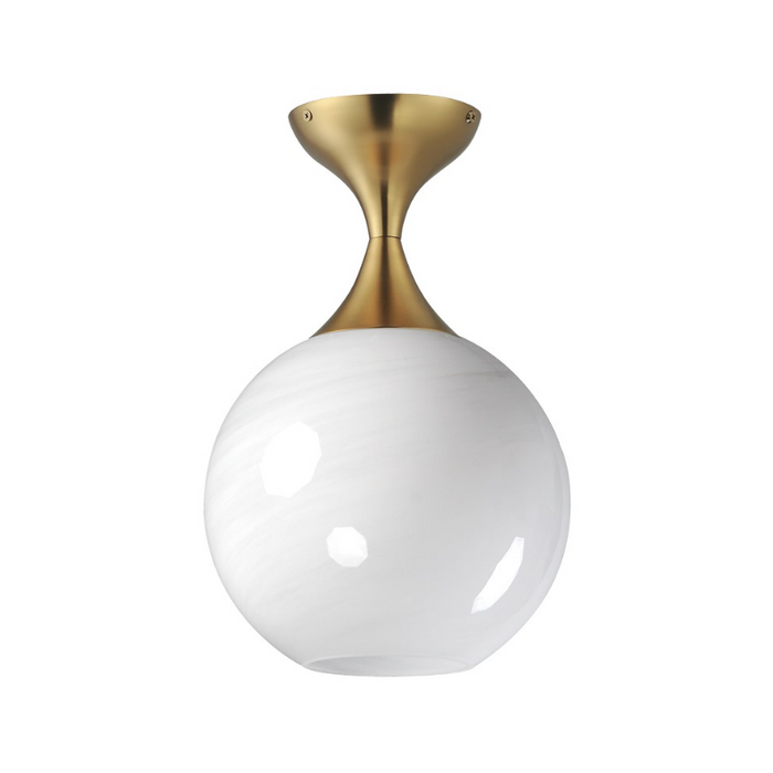 Maxim 21229 Neve 1-lt 9" Semi-Flush Mount - Natural Aged Brass