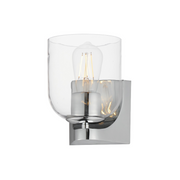 Maxim 21231 Scoop 1-lt 7" Tall Bath Sconce-Polished Chrome/Clear Glass