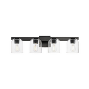 Maxim 21234 Scoop 4-lt 30" Bath Vanity-Black/Clear
