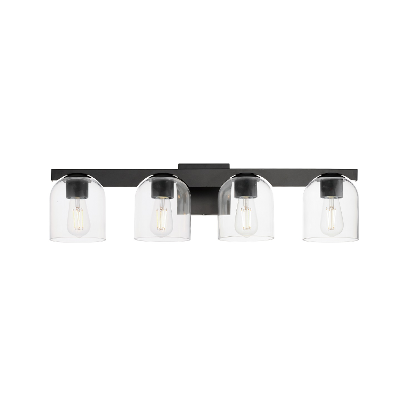 Maxim 21234 Scoop 4-lt 30" Bath Vanity-Black/Clear