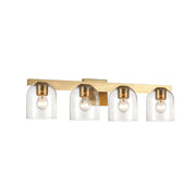 Maxim 21234 Scoop 4-lt 30" Bath Vanity-Natural Aged Brass/Clear