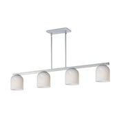 Maxim 21236 Scoop 4-lt 46" Pendant-Polished Chrome/Marble