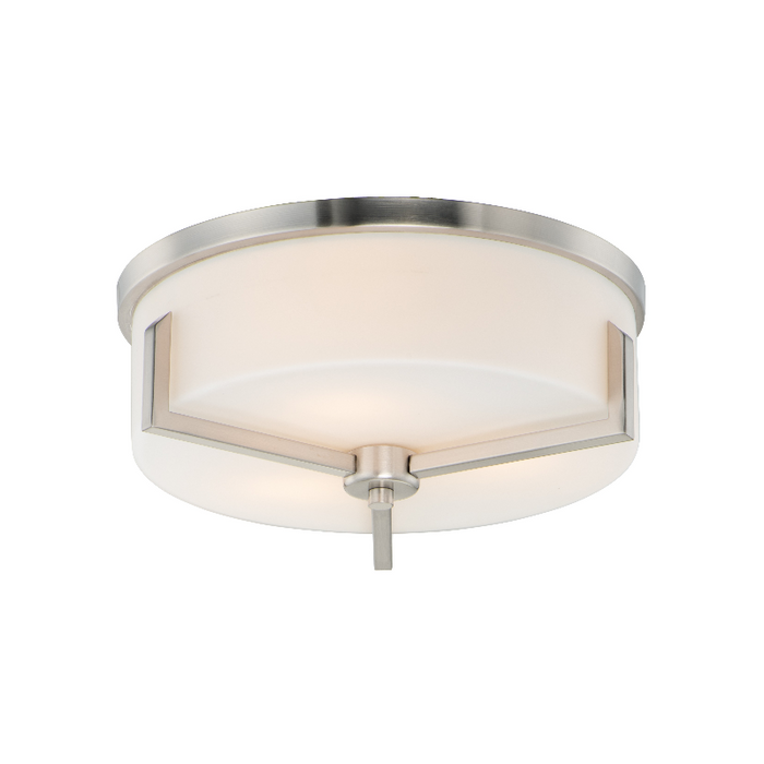 Maxim 21280 Dart 3-lt 14" Flush Mount - Satin Nickel