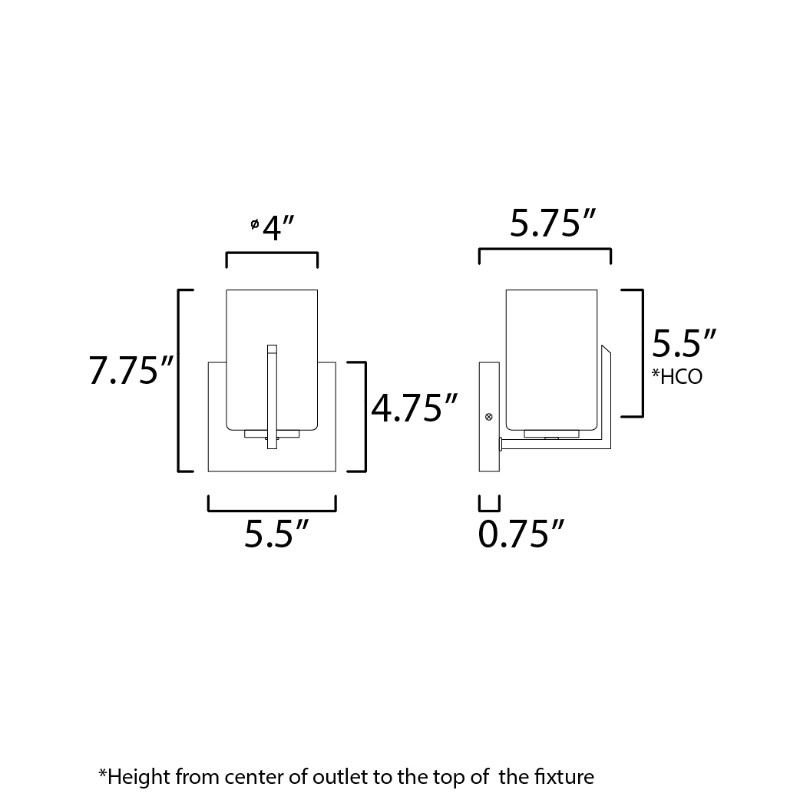 Maxim 21281 Dart 1-lt 8" Tall Wall Sconce