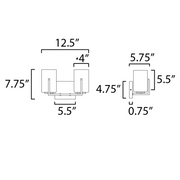 Maxim 21282 Dart 2-lt 13" Bath Vanity