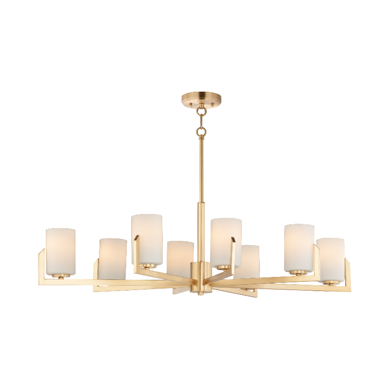 Maxim 21288 Dart 8-lt 44" Chandelier - Satin Brass