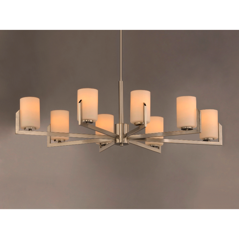 Maxim 21288 Dart 8-lt 44" Chandelier - Satin Nickel