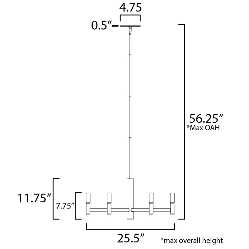 Maxim 21366 Emana 6-lt 26" Chandelier