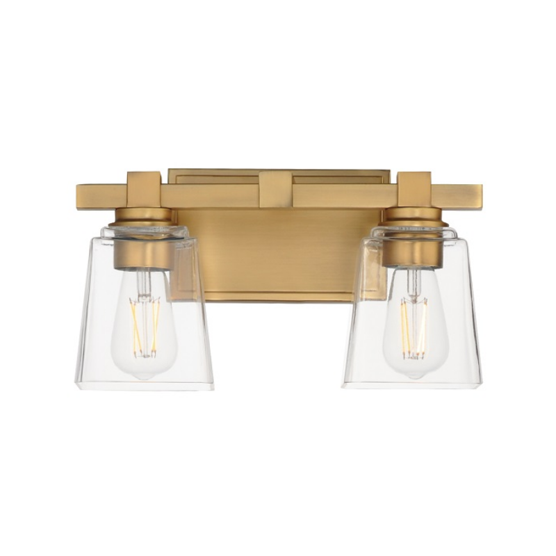Maxim 21382 Cubos 2-lt 14" Wall Sconce - Natural Aged Brass