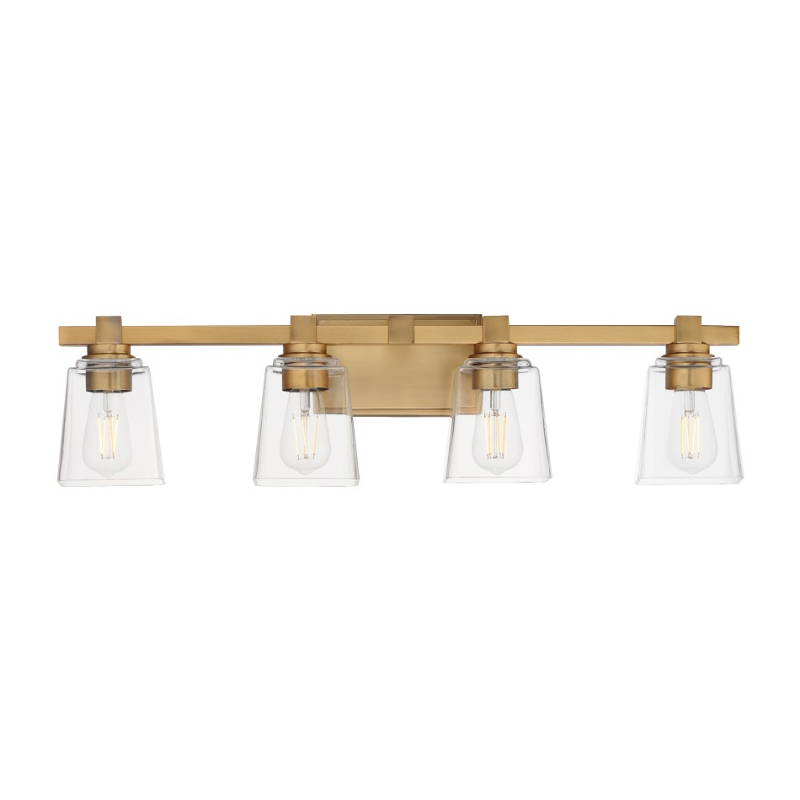 Maxim 21384 Cubos 4-lt 31" Bath Vanity - Natural Aged Brass