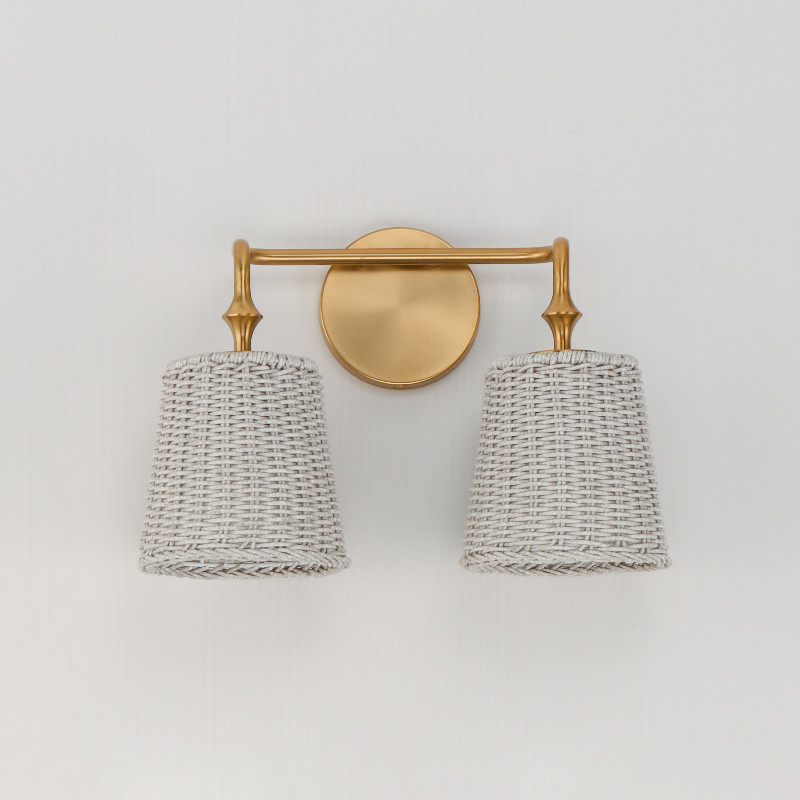 Maxim 21482 Baja 2-lt 15" Wall Sconce - Natural Aged Brass