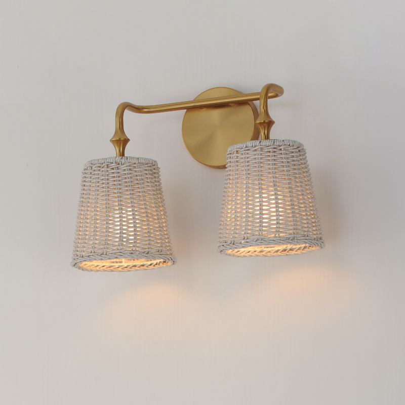 Maxim 21482 Baja 2-lt 15" Wall Sconce - Natural Aged Brass