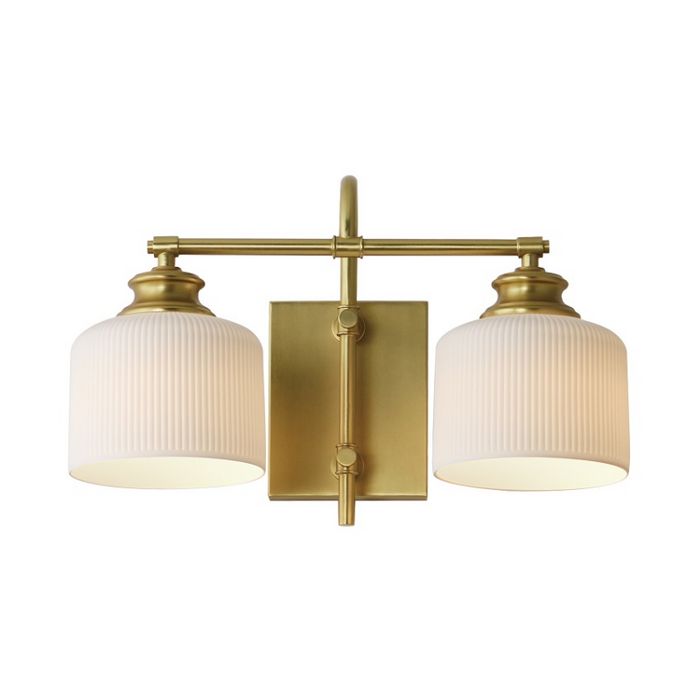 Maxim 21492 Bisque 2-lt 16" Wall Sconce - Natural Aged Brass