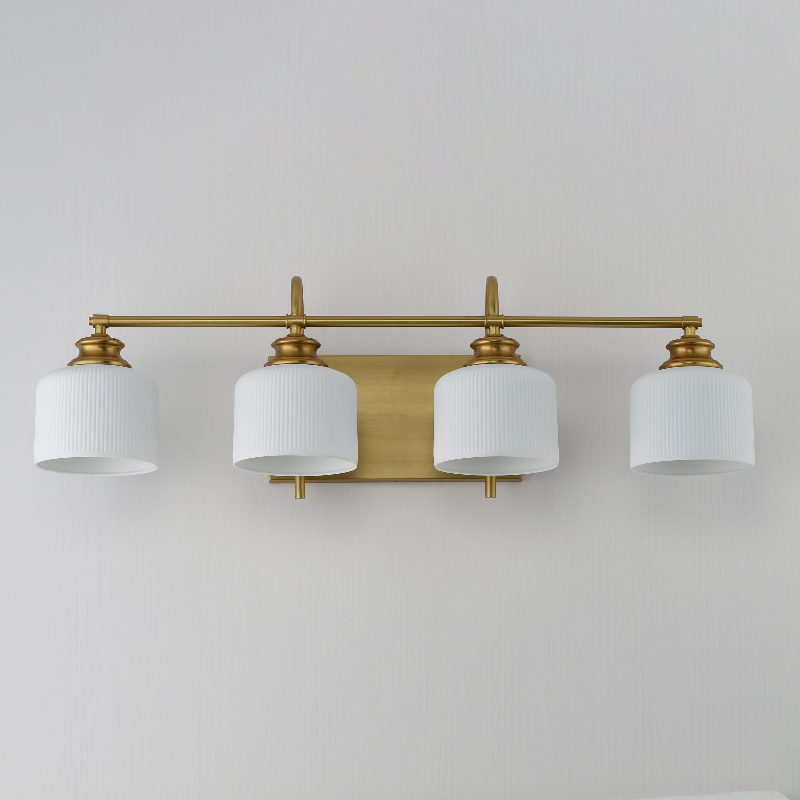 Maxim 21494 Bisque 4-lt 32" Vanity - Natural Aged Brass