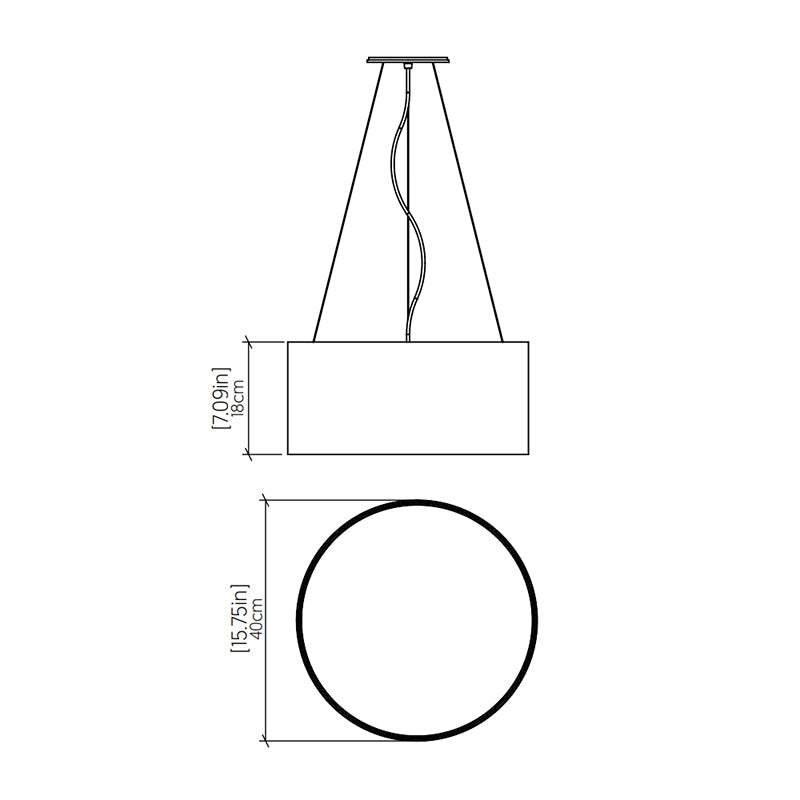 Accord 214LED Cylindrical 1-lt 16" LED Pendant