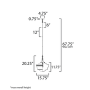 Maxim 21533 Eureka 1-lt 16" Pendant