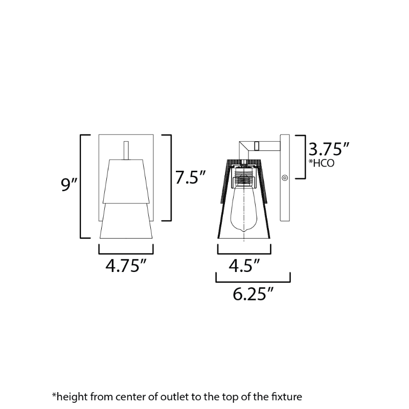Maxim 21621 Carpenter 1-lt 9" Tall Bath Sconce