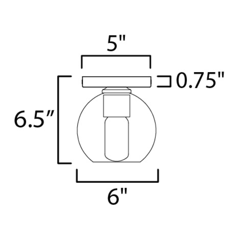 Maxim 21630 Knox 1-lt 6" Flush Mount