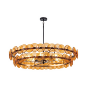 Maxim 21824 Loren 8-lt 42" Chandelier - Gunmetal/Amber Glass