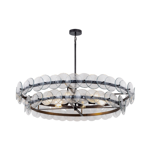 Maxim 21824 Loren 8-lt 42" Chandelier - Gunmetal/Textured Clear Glass