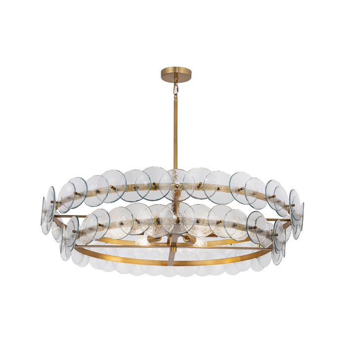 Maxim 21824 Loren 8-lt 42" Chandelier - Weathered Brass/Textured Clear Glass