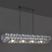 Maxim 21826 Loren 5-lt 54" Linear Pendant - Gunmetal/Textured Clear Glass