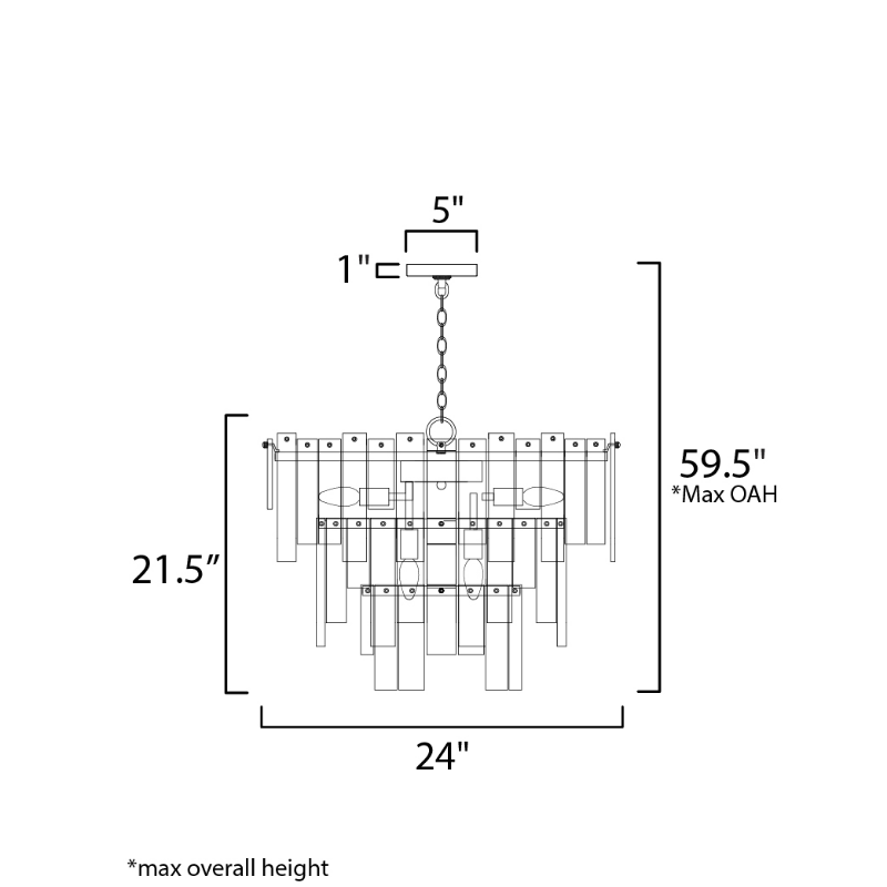 Maxim 21835 Warren 9-lt 24" Pendant
