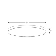 Dals TLFM21-CC Fusion 21" LED Flush Mount, 5CCT Selectable