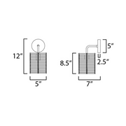 Maxim 22440 Vannerie 1-lt 13" Tall Wall Sconce
