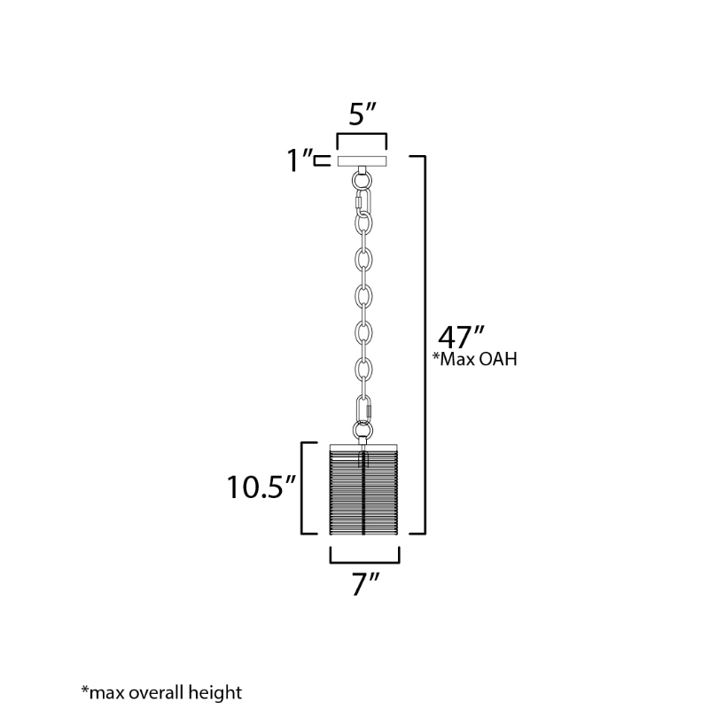 Maxim 22441 Vannerie 1-lt 11" Pendant