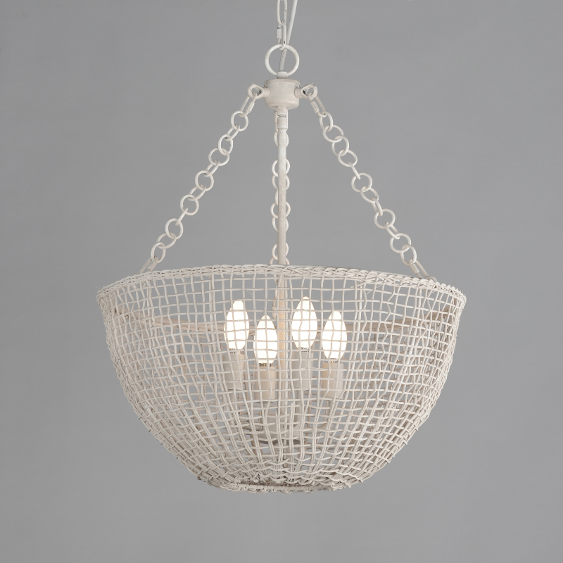 Maxim 22473 Cestino 4-lt 21" Pendant - Weathered White
