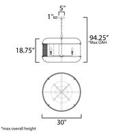 Maxim 22475 Cestino 5-lt 30" Chandelier