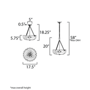 Maxim 22653 Bundt 3-lt 18" Convertible Pendant/Semi-Flush Mount