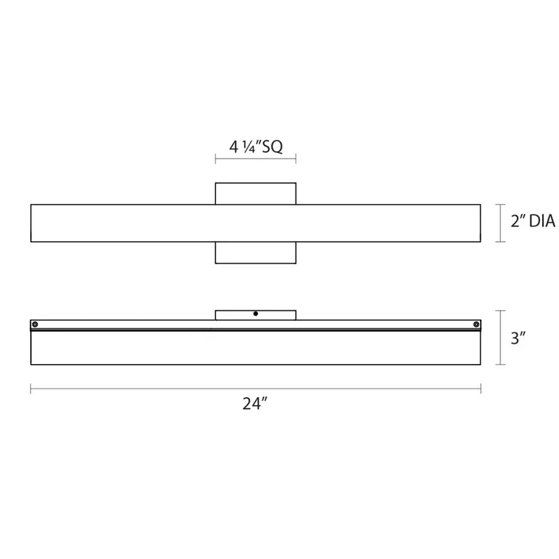 Sonneman 2431 Tubo Slim 24" LED Bath Bar - Flat Trim
