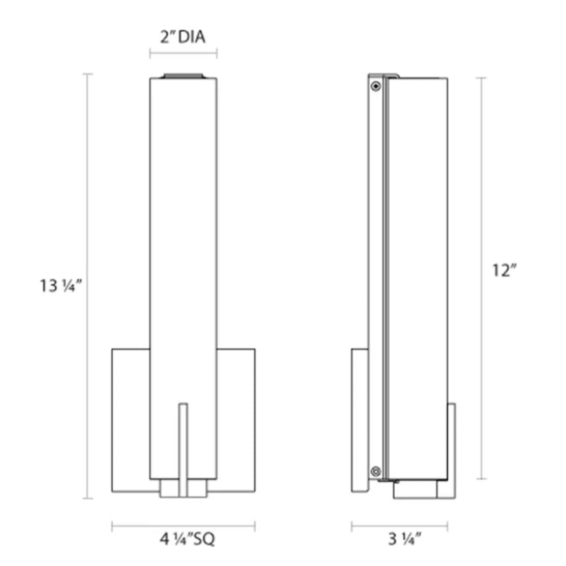 Sonneman 2440 Tubo Slim 13" Tall LED Sconce - Long Spine Trim