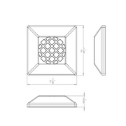 WAC 2531 2" LED Surface Mount Square Indicator Louver