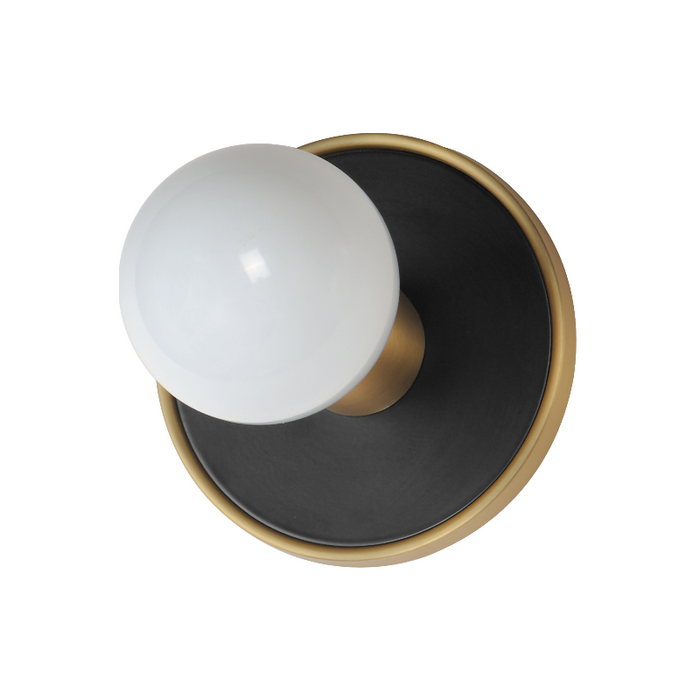 Maxim 26091 Hollywood 1-lt 5" LED Wall Sconce - Black/Natural Aged Brass