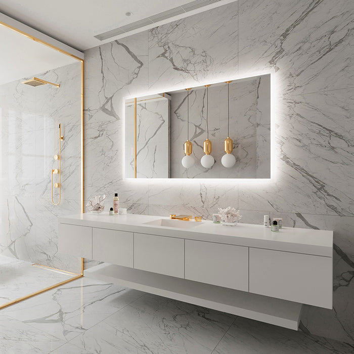 Paris Mirror Rectangle 60" x 36" LED Backlit Mirror, 3CCT Selectable