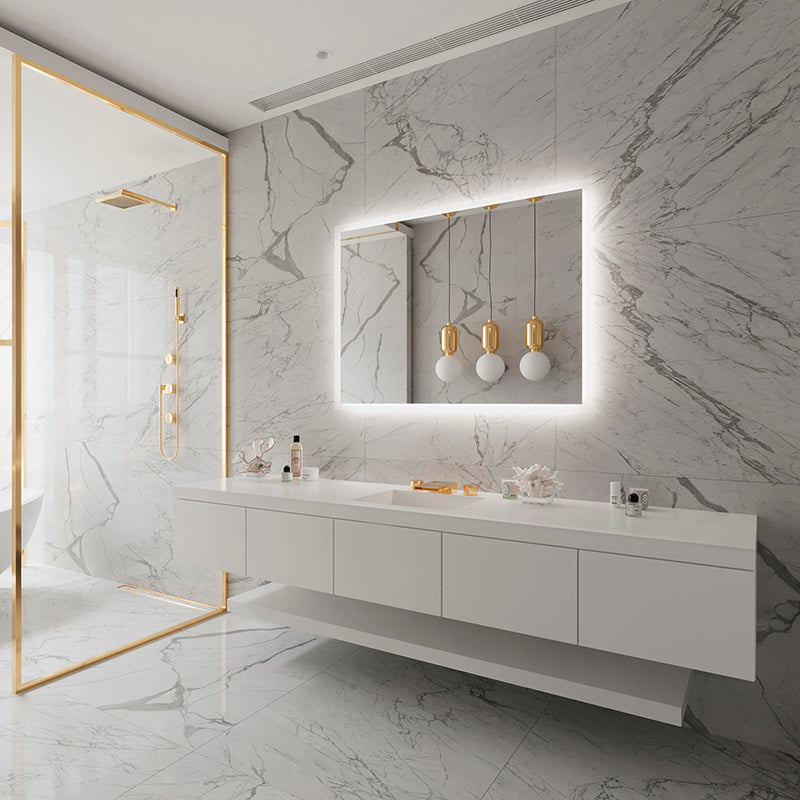 Paris Mirror Rectangle 48" x 36" LED Backlit Mirror, 3CCT Selectable