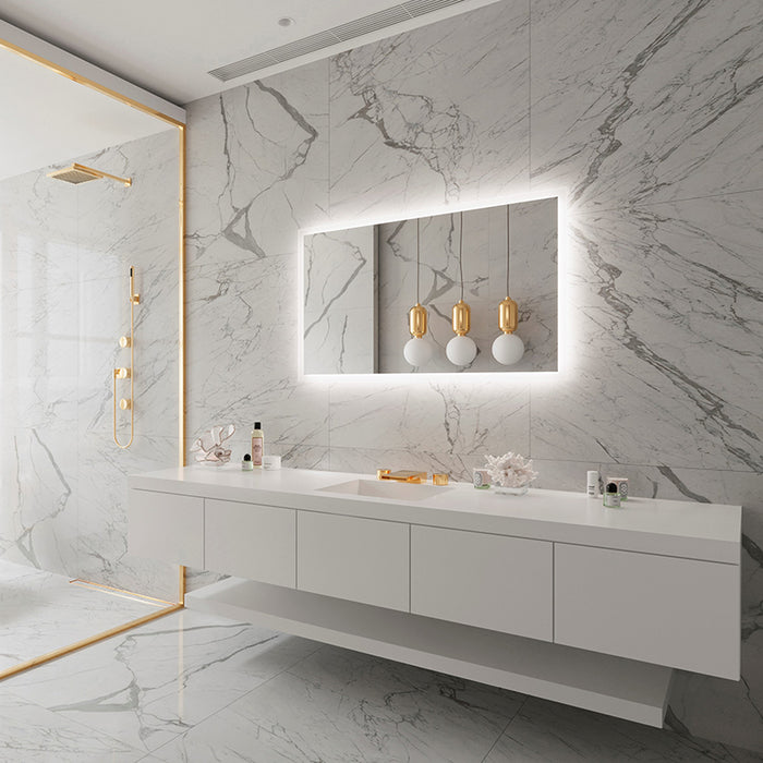 Paris Mirror Rectangle 48" x 28" LED Backlit Mirror, 3CCT Selectable