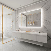 Paris Mirror Rectangle 70" x 45" LED Backlit Mirror, 3CCT Selectable