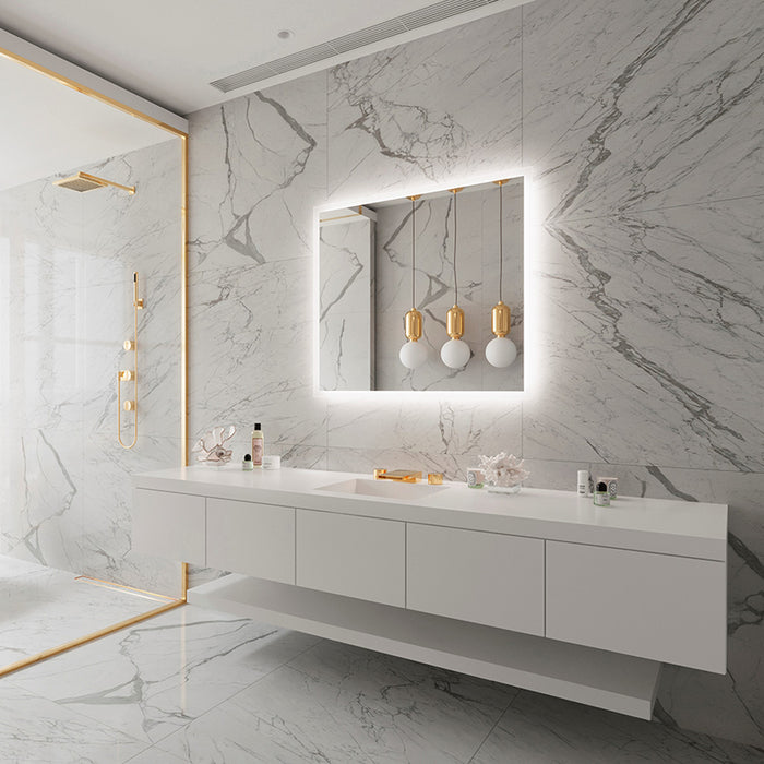Paris Mirror Rectangle 40" x 36" LED Backlit Mirror, 3CCT Selectable